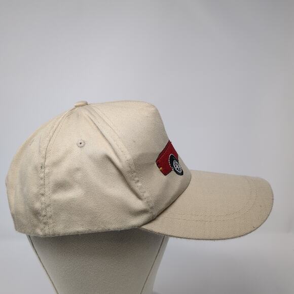 Pickup Truck Snapback 5 Panel Cap Beige One Size Adjustable Embroidered Dan Dee - Picture 5 of 11